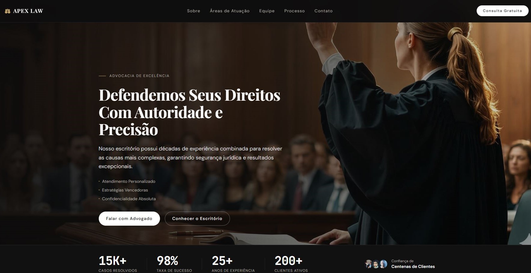 Apex Law Escritório — Landing Page Exemplo